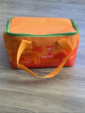 Orange Insulated Lunch Bag with Green Trim